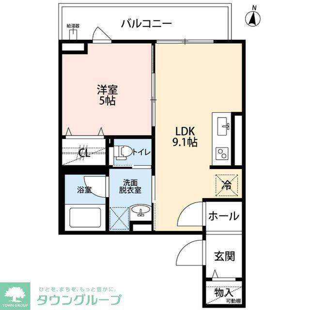 PALHOUSE祖師谷(1LDK/2階)の間取り写真