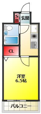 エスリード新大阪(1K/9階)の間取り写真