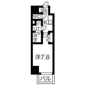 エスリード金山リュクス(1K/2階)の間取り写真