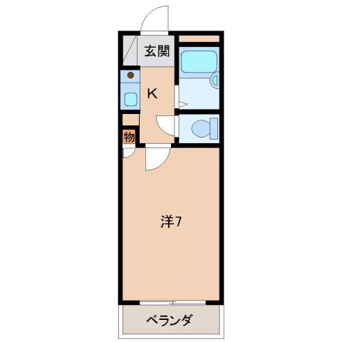 エイトマンション(1K/4階)の間取り写真