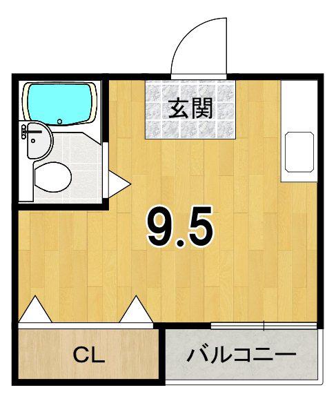 メゾン加後(ワンルーム/1階)の間取り写真