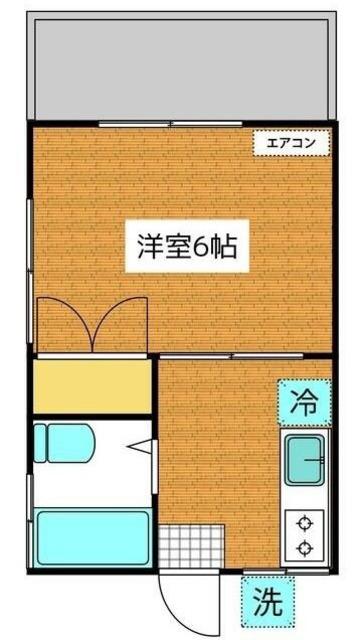ハイム真間下(1K/1階)の間取り写真