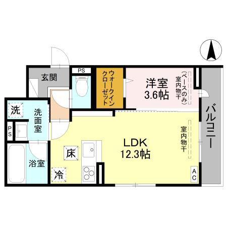 DR藤江北(1LDK/1階)の間取り写真