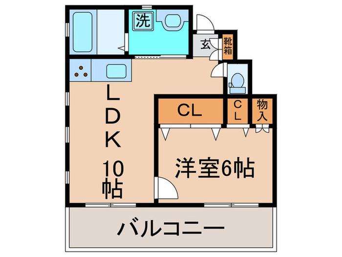 グリーンヴィラ(1LDK/1階)の間取り写真