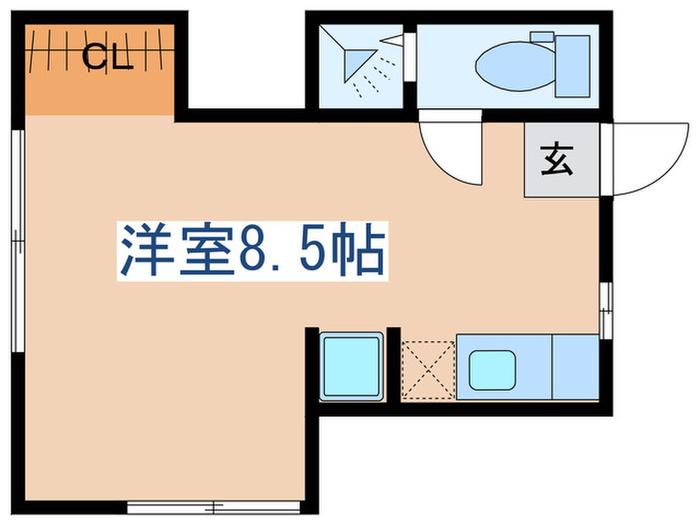 林アパート(ワンルーム/2階)の間取り写真