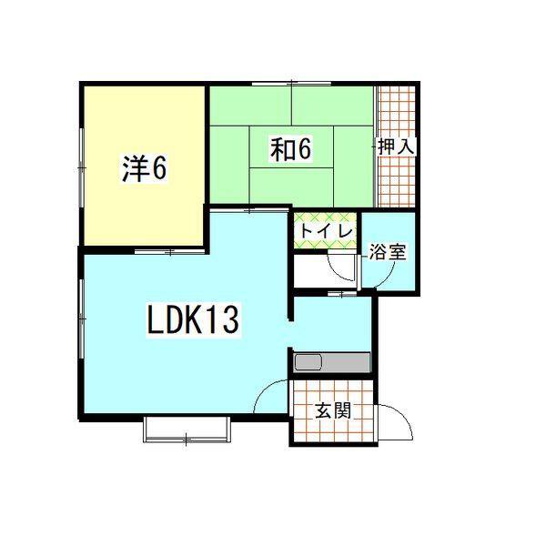 アパートメント23(1LDK/1階)の間取り写真