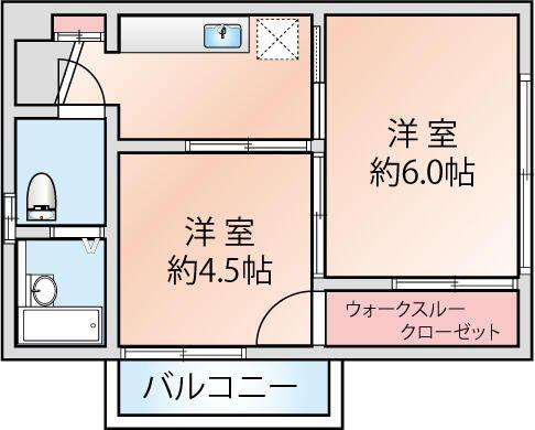 MMS7(2K/3階)の間取り写真