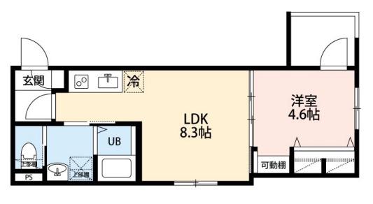 ROBOT HOME 小菅(1LDK/2階)の間取り写真
