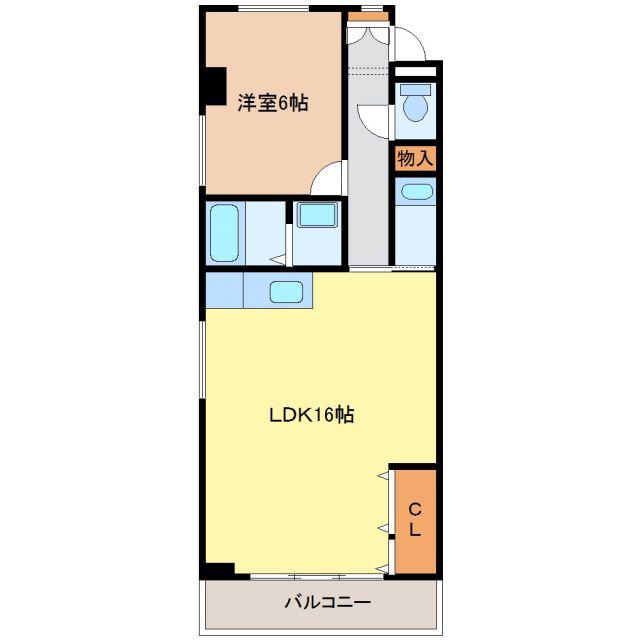 シャロン一社(1LDK/5階)の間取り写真