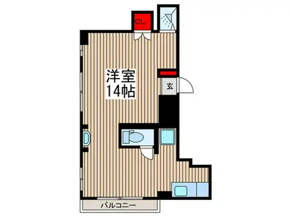 コミュニティ堀越(ワンルーム/4階)の間取り写真