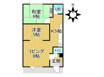 S-青山(2LDK/2階)の間取り写真