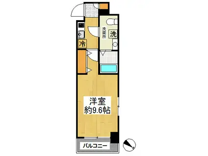 グリアス横浜・プルミエール(1K/4階)の間取り写真
