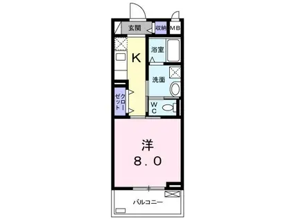 静岡鉄道静岡清水線 御門台駅 徒歩18分 3階建 築4年(1K/3階)の間取り写真