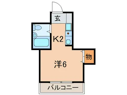 ハイネス新川崎(1K/3階)の間取り写真