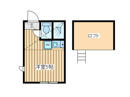 カパルアガーデン生麦(ワンルーム/2階)の間取り写真