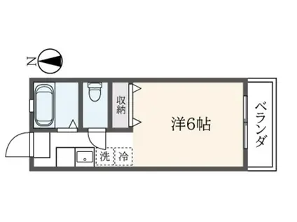 コーポ東川島B棟(ワンルーム/3階)の間取り写真