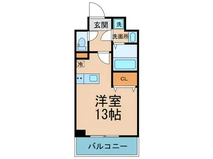 TILLEUL(ワンルーム/4階)の間取り写真