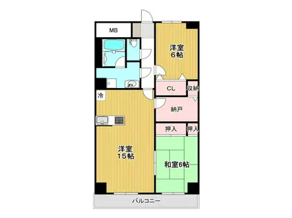 セントレアカマII(2SLDK/5階)の間取り写真