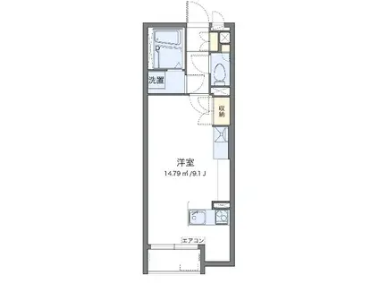 神木本町(ワンルーム/1階)の間取り写真