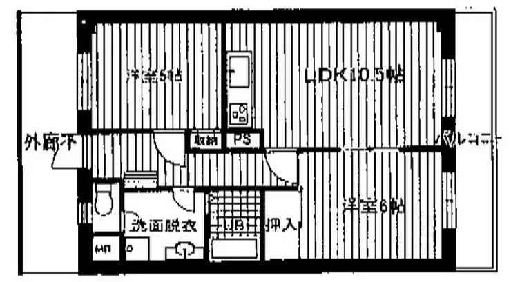 キャピタル稲田堤 2階階 間取り