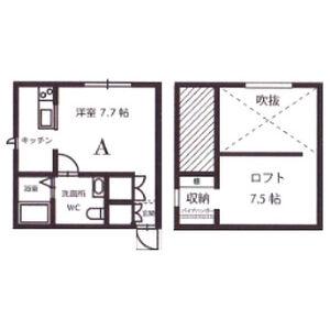 プリマG壱番館(ワンルーム/2階)の間取り写真