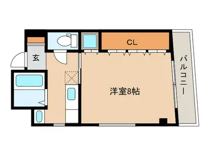 カズン住吉(1K/3階)の間取り写真