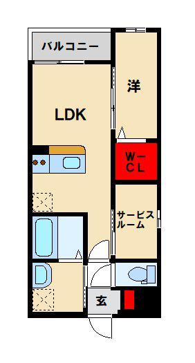 LIFEFIELD小郡II(1SLDK/1階)の間取り写真