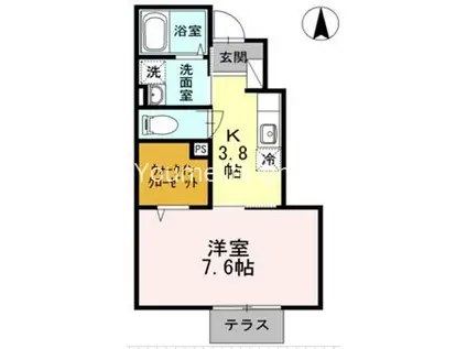 桜アベニュー(1K/1階)の間取り写真