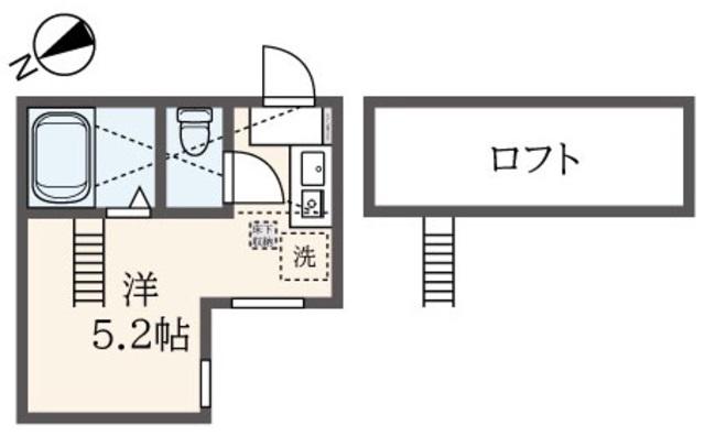 G・Aパーク鶴ヶ峰(ワンルーム/2階)の間取り写真