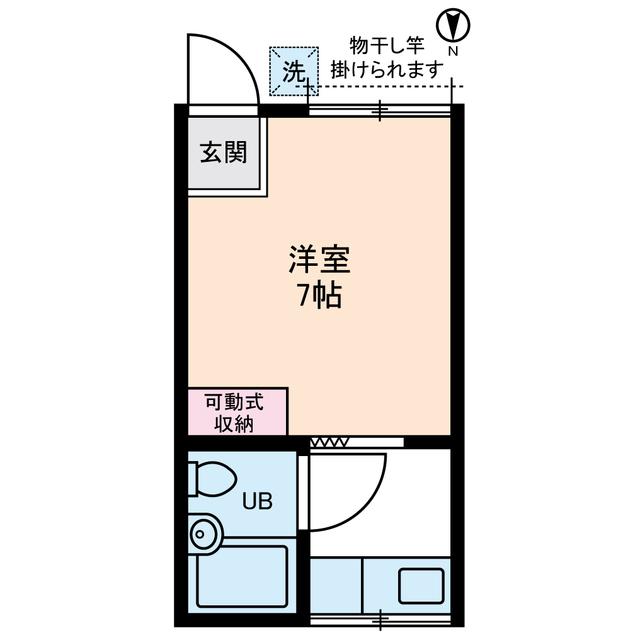 幕張レジデンス(ワンルーム/1階)の間取り写真
