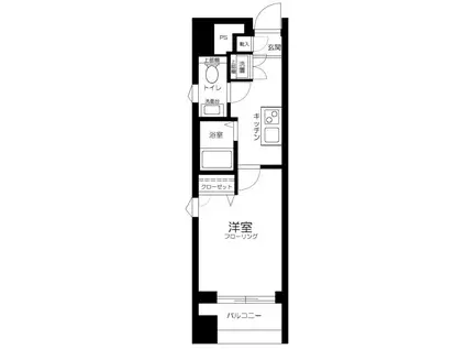 エクセリア日本橋箱崎(1K/8階)の間取り写真