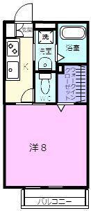 ハイツジュエイユー(1K/1階)の間取り写真