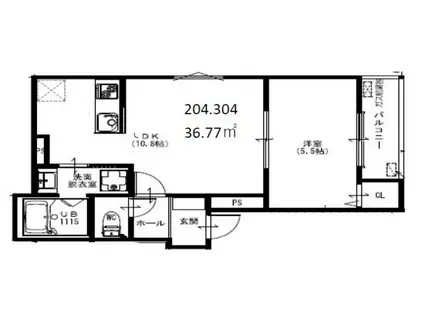 アート樟葉III(1LDK/3階)の間取り写真