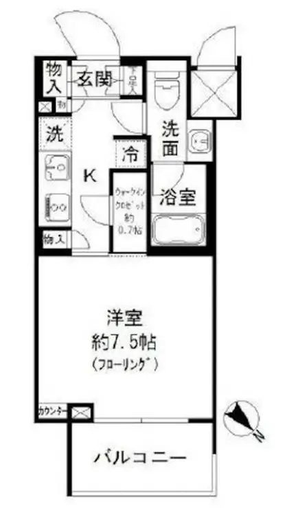 パークリュクス白金高輪 12階階 間取り