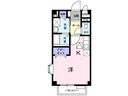 カーサトーレ(ワンルーム/1階)の間取り写真