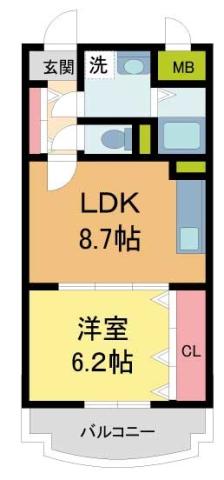 フレシール(1LDK/1階)の間取り写真