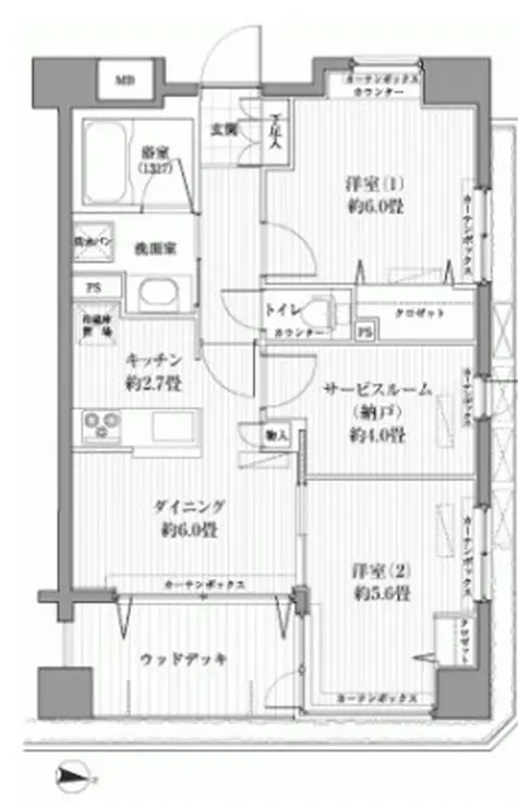 リベルタ港北 1階階 間取り