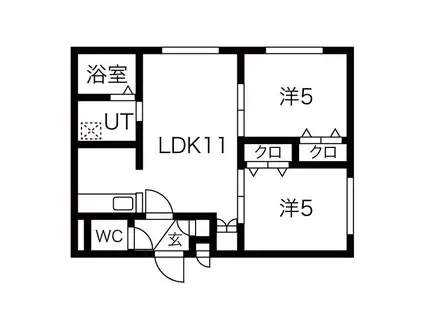 モントレゾール豊平公園(2LDK/4階)の間取り写真