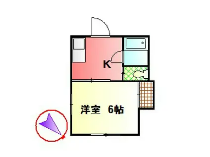 第一コーポ秀美(1K/1階)の間取り写真