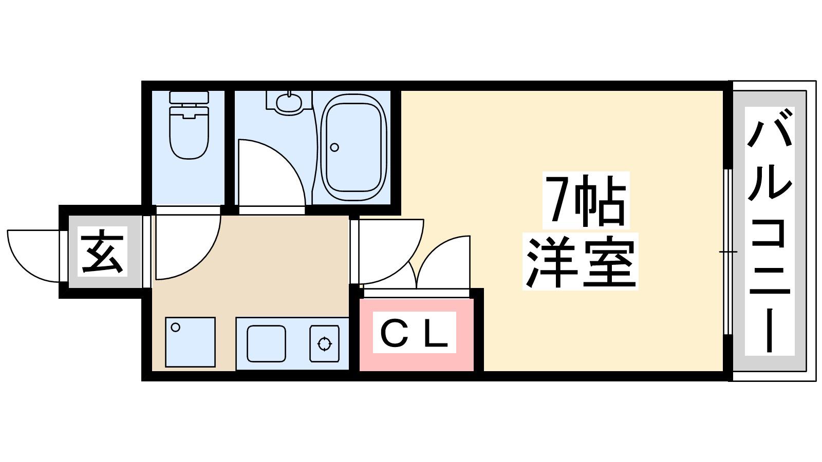エスリード新大阪第8(1K/3階)の間取り写真