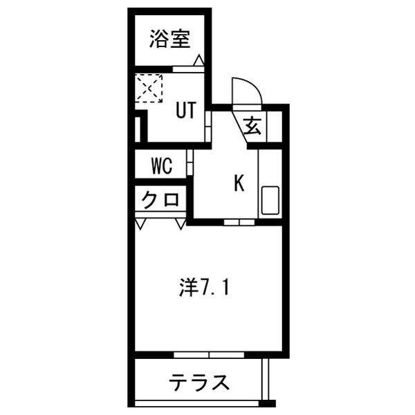 スターブル野並(1K/3階)の間取り写真