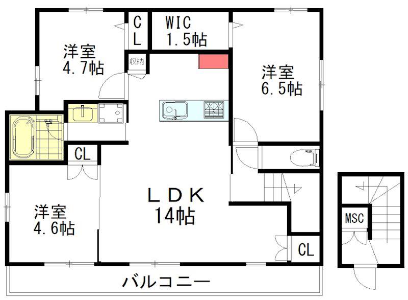 シトラスハウス井の頭(3LDK/2階)の間取り写真