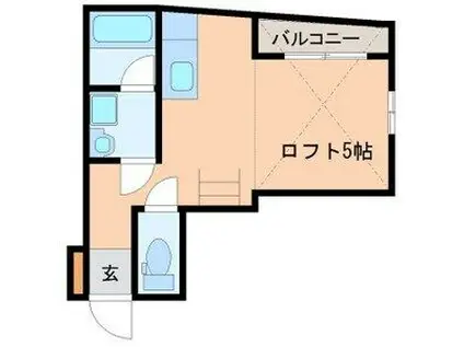 プラムハイツ(ワンルーム/3階)の間取り写真