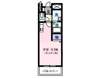 オーシャンサニー(ワンルーム/3階)の間取り写真