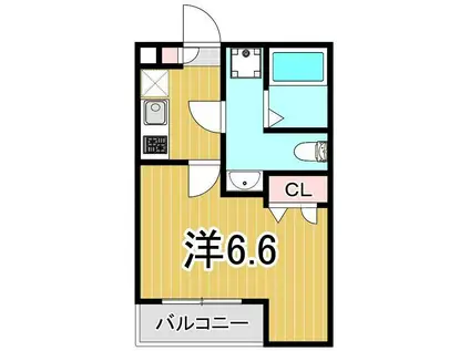 BLEU FONCE(1K/2階)の間取り写真