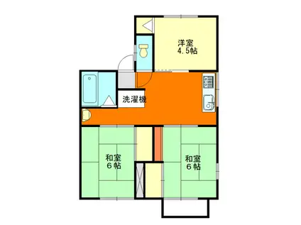 シティハイム大宮一番館(3DK/2階)の間取り写真