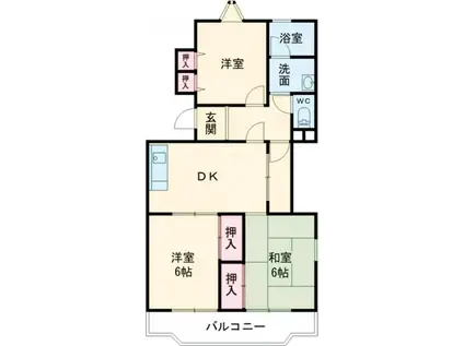 ベルハイムOKADA(3DK/2階)の間取り写真
