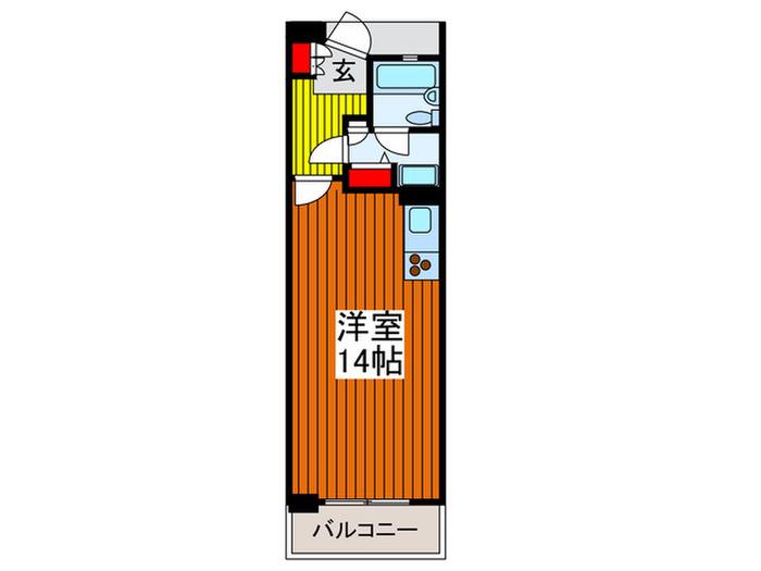 リプレ川口一番街 3号棟(ワンルーム/8階)の間取り写真