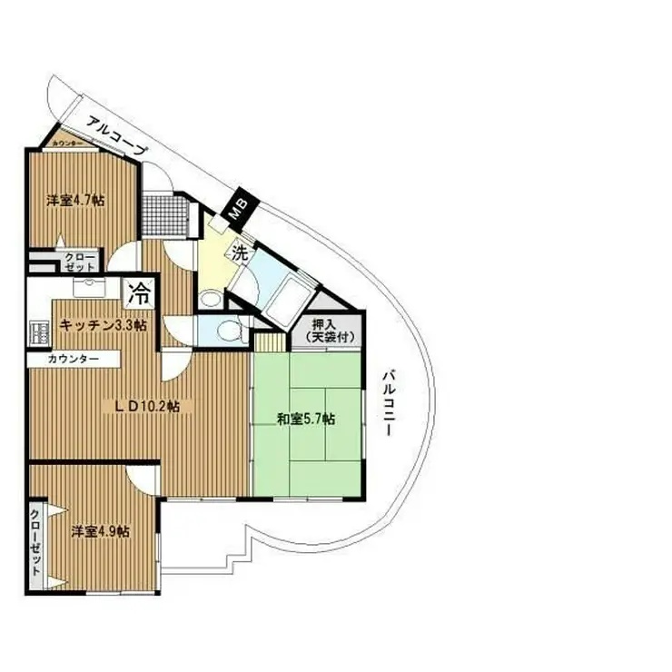 アールケープラザ新横浜 9階階 間取り