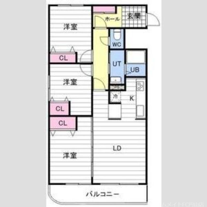 KAIDO YAMANOTE(3LDK/2階)の間取り写真